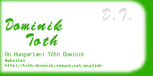 dominik toth business card
